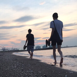 大分の海で。暑いし忙しいけれど、残りの夏もがんばろう！