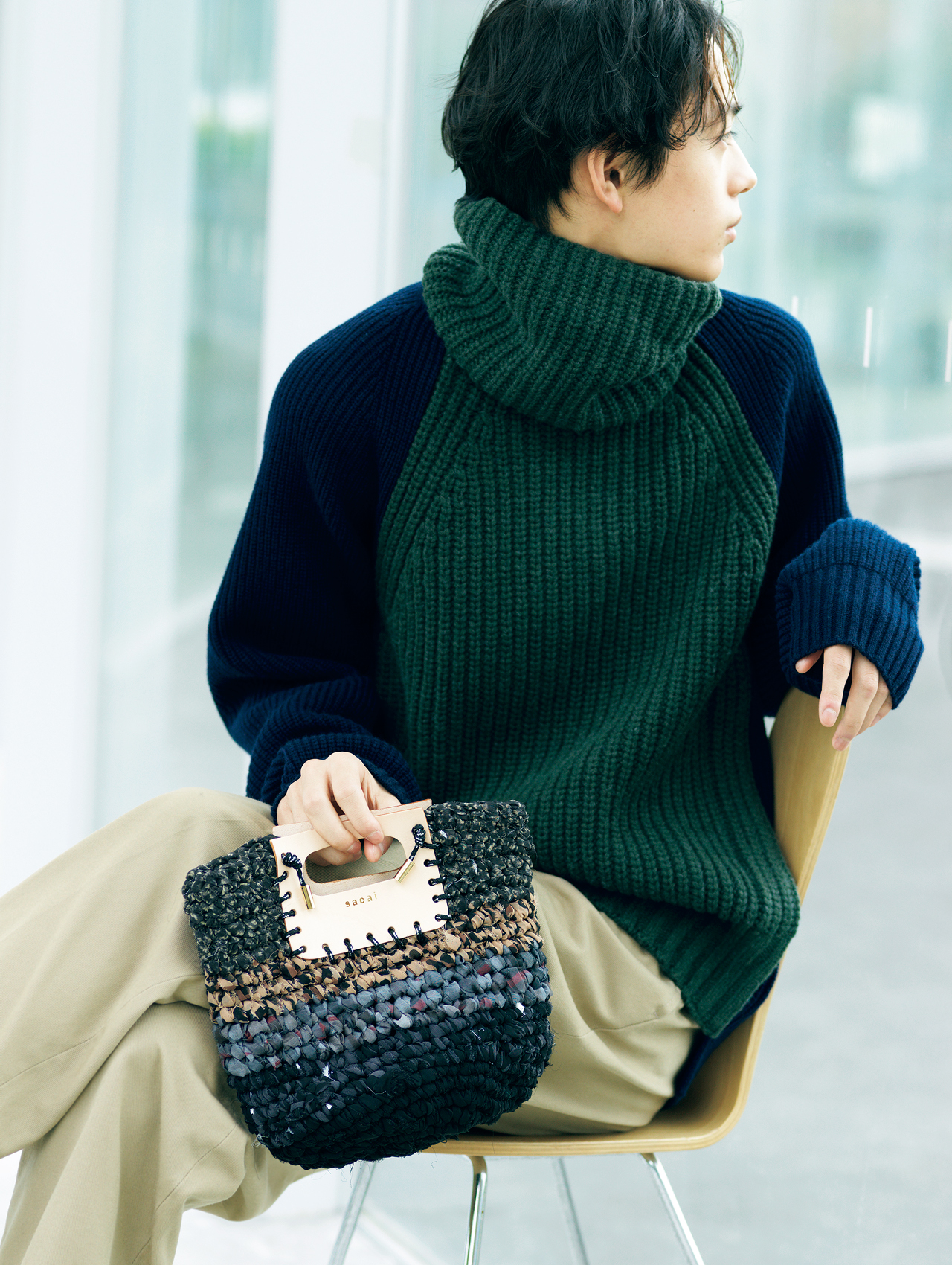 Sacai サカイ Wool Knit Pullover 21-02613M - ニット/セーター
