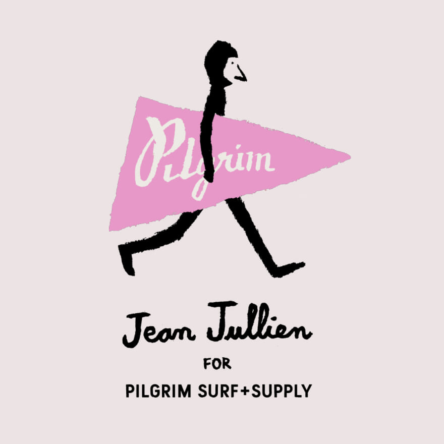 Jean Jullien(ジャン・ジュリアン)の個展開催を記念した Pilgrim Surf+Supply別注コレクション　ビジュアル