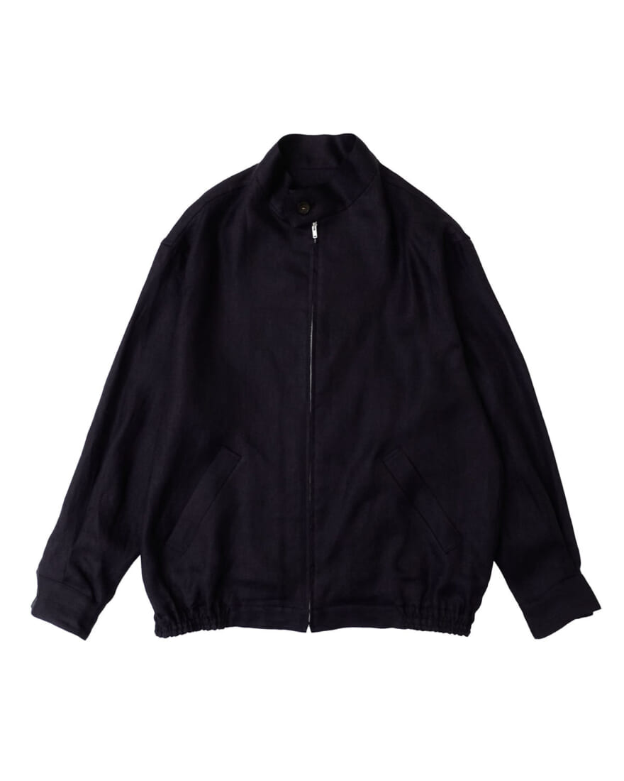 FUJI フジ エクスクルーシブモデル LINEN STAND COLLAR BLOUSON