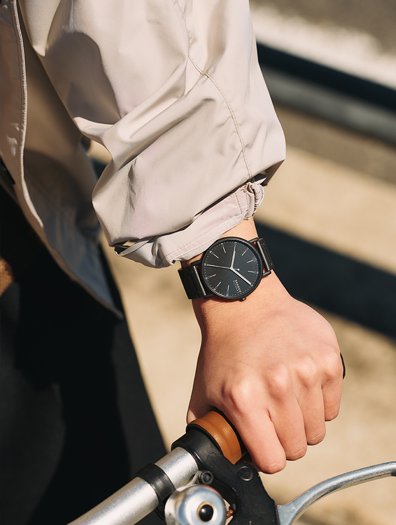 スカーゲンの定番腕時計「SIGNATUR」　ブラック