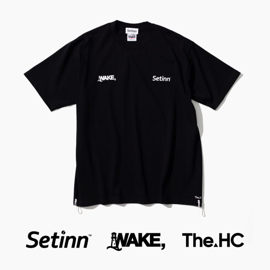 テニスブランド Setinn(セットイン) WAKE.(ウェイク) コラボ 　ブラック　Tシャツ