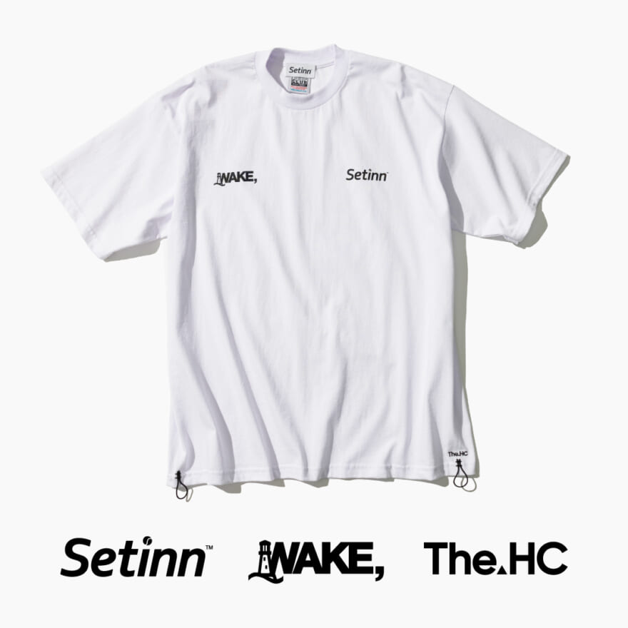 テニスブランド Setinn(セットイン) WAKE.(ウェイク) コラボ 　ホワイト　Tシャツ