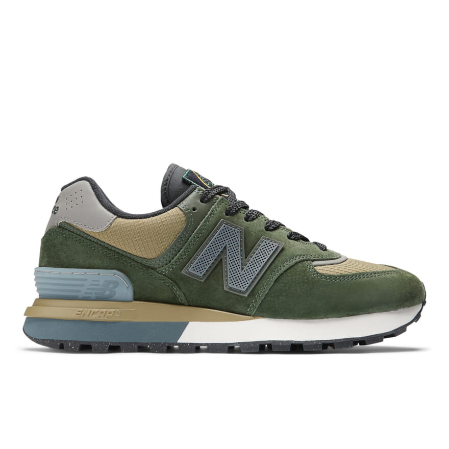 Stone Island（ストーンアイランド） New Balance （ニューバランス）コラボ　スニーカー　ダークグリーン　側面