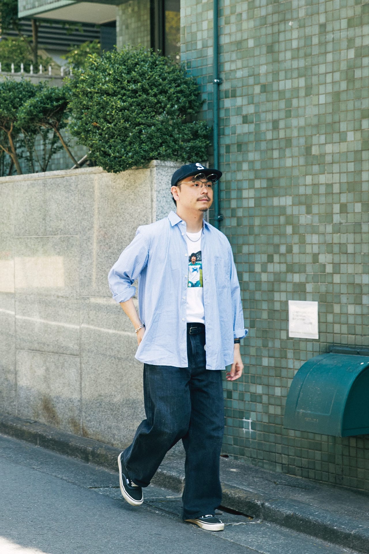 COMME des GARÇONS SHIRT　コムデギャルソンシャツ　ストライプ　コーデ１