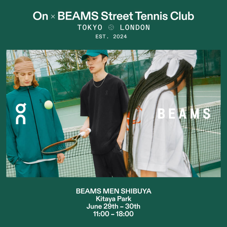 On オン BEAMS ビームス コラボレーション テニスライフスタイル コレクション イベントポスター