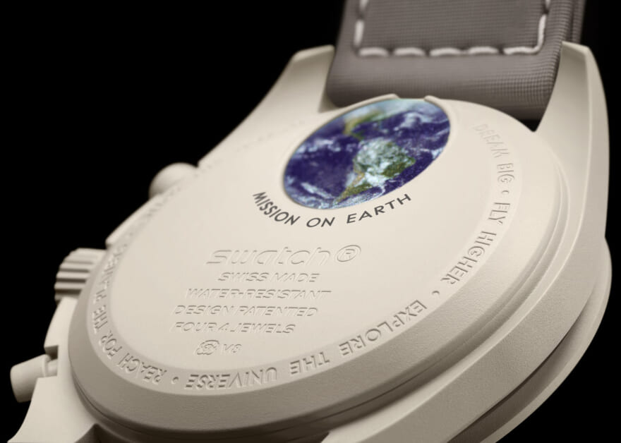 Swatch スウォッチ OMEGA オメガ コラボ　3種類の新しい Bioceramic MoonSwatch MISSION ON EARTHウォッチ サンド　裏面