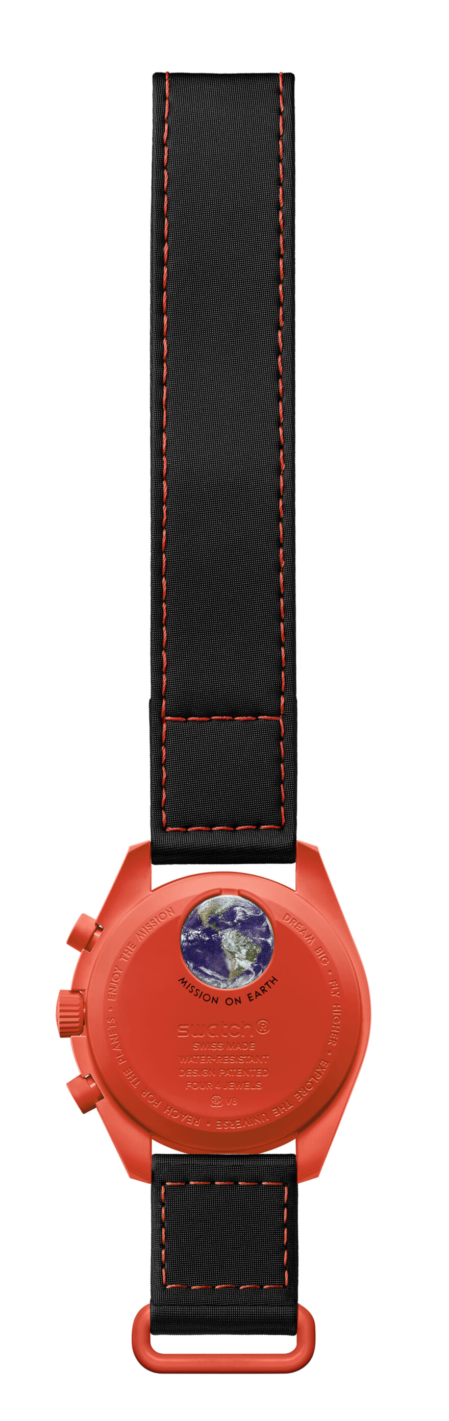 OMEGA オメガ コラボ　Swatch スウォッチ 3種類の新しい Bioceramic MoonSwatch MISSION ON EARTHウォッチ　レッド　バンド