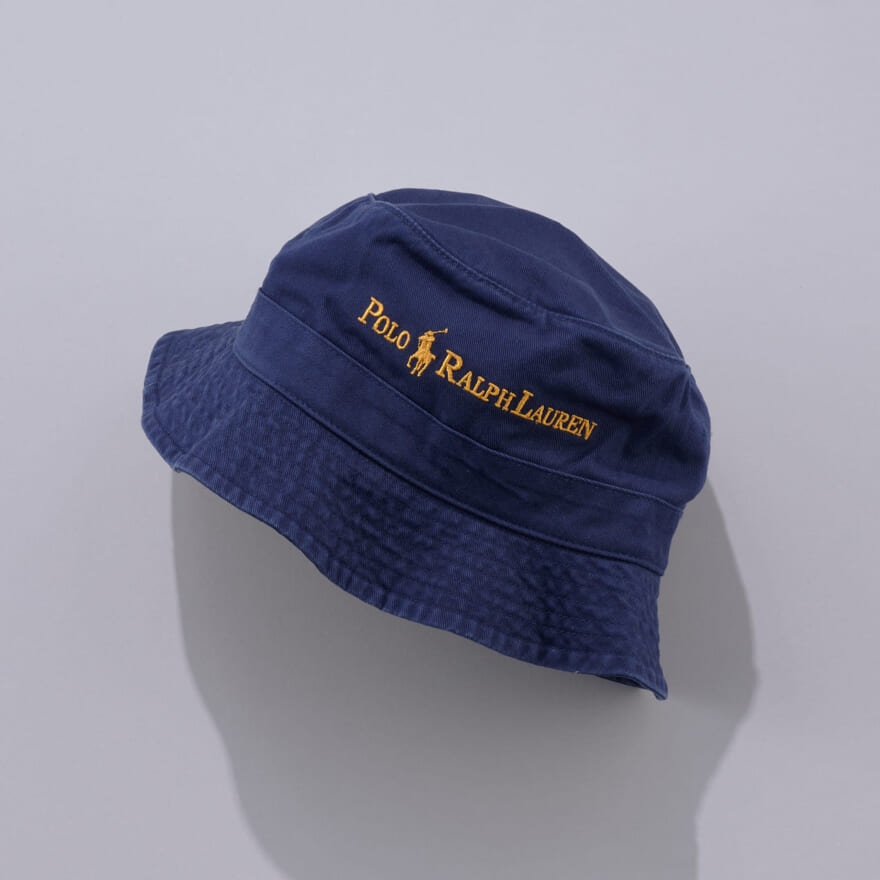 ポロ ラルフ ローレンのビームス別注「Navy and Gold Logo Collection」のハット俯瞰