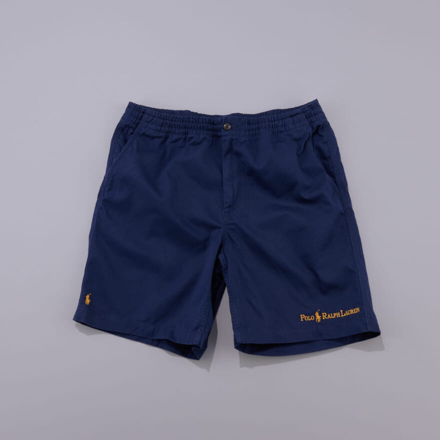 ポロ ラルフ ローレンのビームス別注「Navy and Gold Logo Collection」のショーツ俯瞰