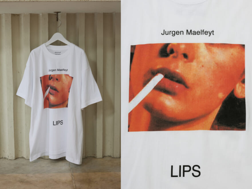 「ビオトープ」がJurgen Maelfeytの500部限定で発表された作品集「LIPS」から抜粋したフォトTシャツを発売！