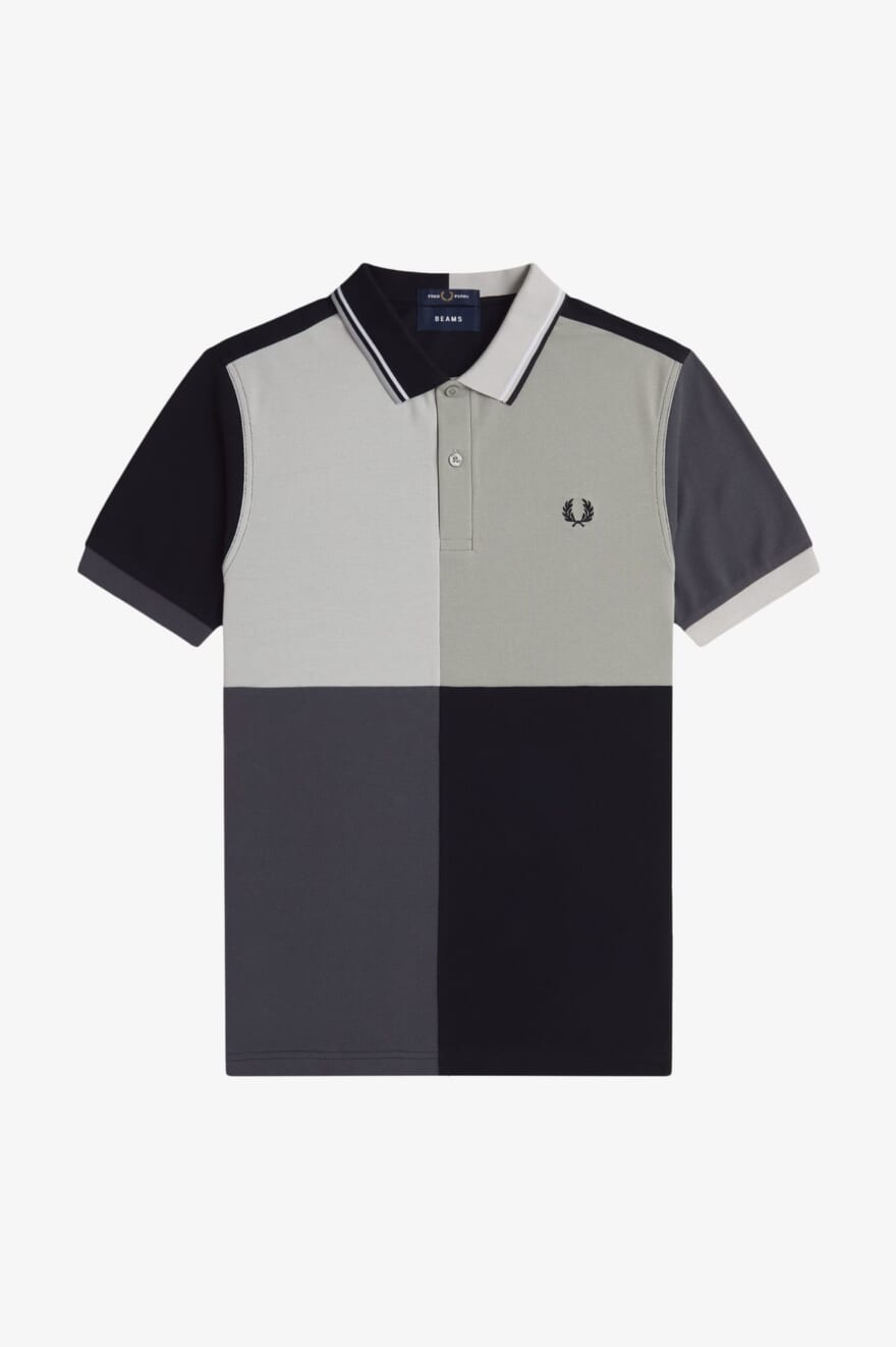 〈FRED PERRY〉〈BEAMS〉グローバルプロジェクト フレッドペリー ビームス　ポロシャツ　ブラック　正面