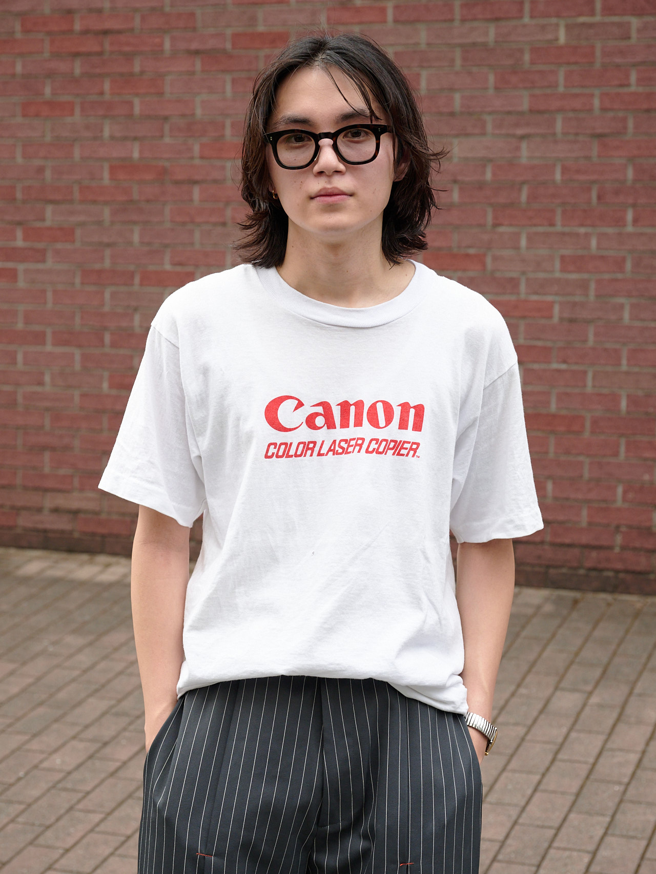 古着の「Canon」ロゴT