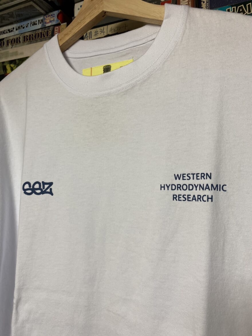 カリフォルニアニューポートビーチ発 〈Western Hydrodynamic Research〉〈SSZ〉別注アイテム　Tシャツ　ホワイト　寄り　２