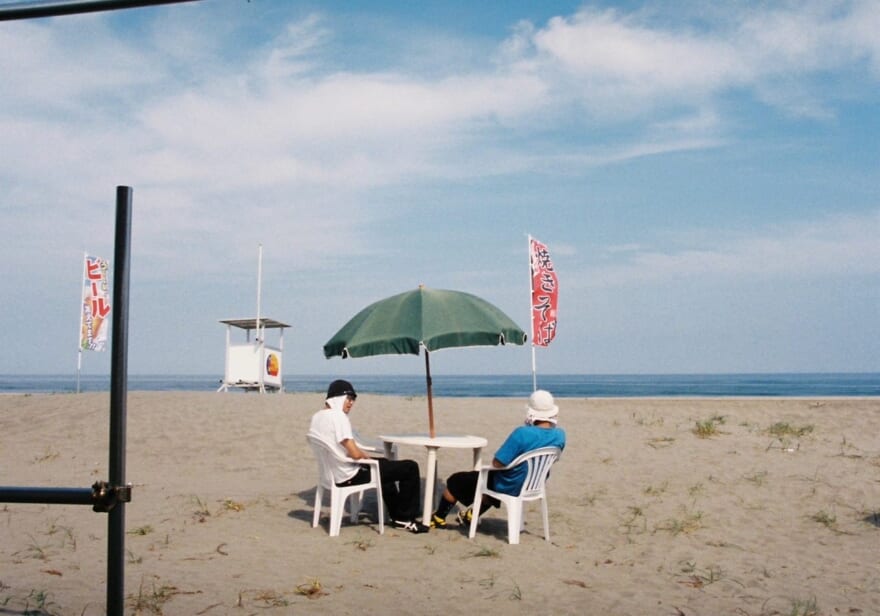 ブログ　中田圭祐　海　パラソル