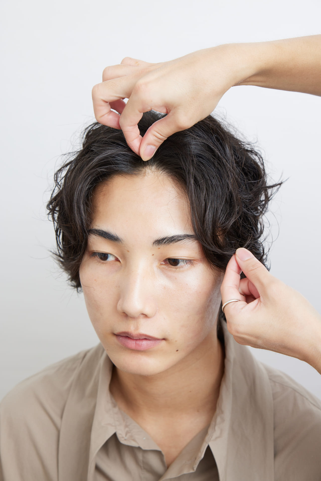 ヘアスタイリングの様子３