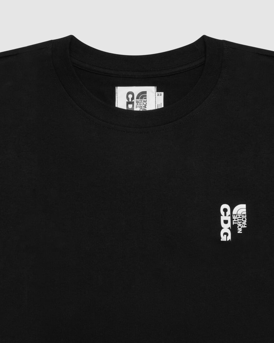 CDG コムデギャルソン thenorthface ザ・ノース・フェイス コラボレーション Tシャツ　ロゴ寄り