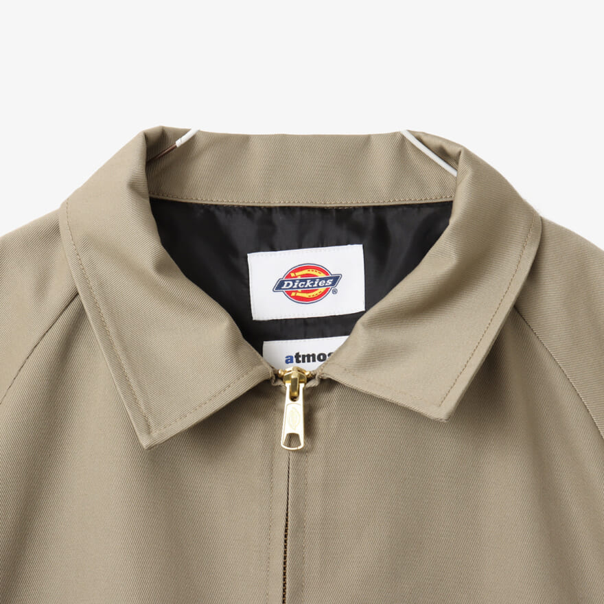 atmos アトモス Dickies ディッキーズ　コラボ　ベージュ　ジャケット　ロゴ