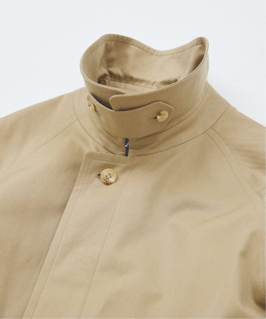 Aquascutum for JOURNAL STANDARD “EX BALMACHAN COAT“ 　 英国発のファッションブランド「Aquascutum (アクアスキュータム)」 JOURNAL STANDARD別注コート　ベージュ　襟立