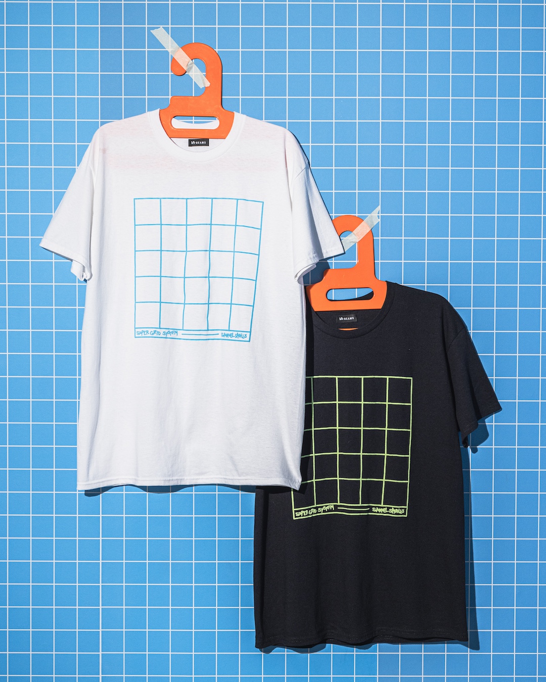 SAMUEL SMALLS × bPr BEAMS / GRID T-SHIRT