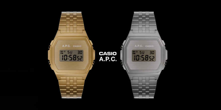 A.P.C.　アーペーセー CASIO カシオ  コラボレーションモデル　メイン　ビジュアル