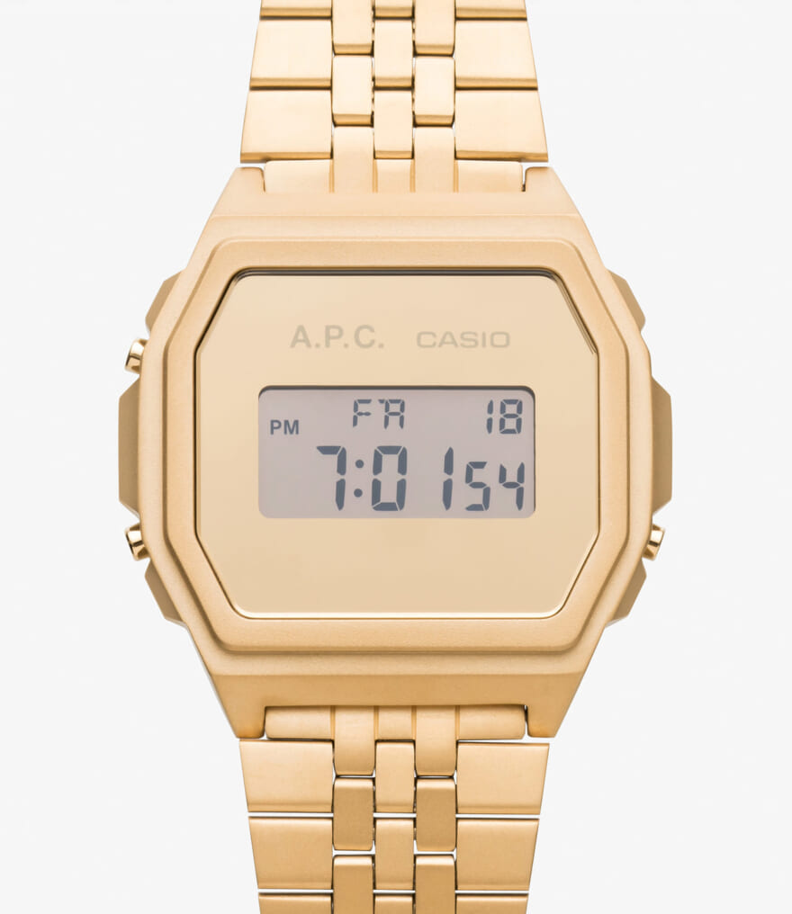 A.P.C.　アーペーセー CASIO カシオ コラボレーションモデル　ゴールド　文字盤