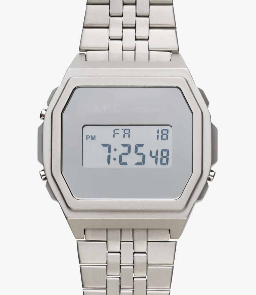 A.P.C.　アーペーセー CASIO カシオ コラボレーションモデル　シルバー　文字盤