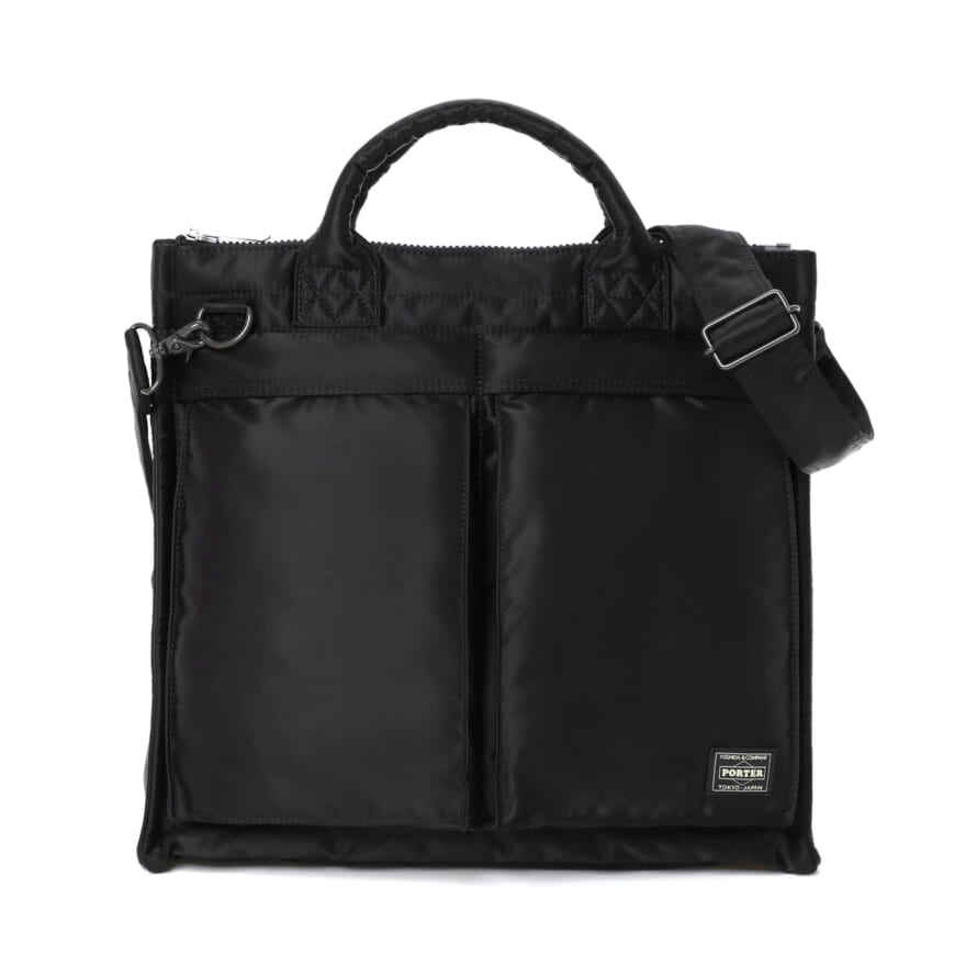 ポーター　タンカー　新色　ブラック　SQUARE TOTE BAG(L)