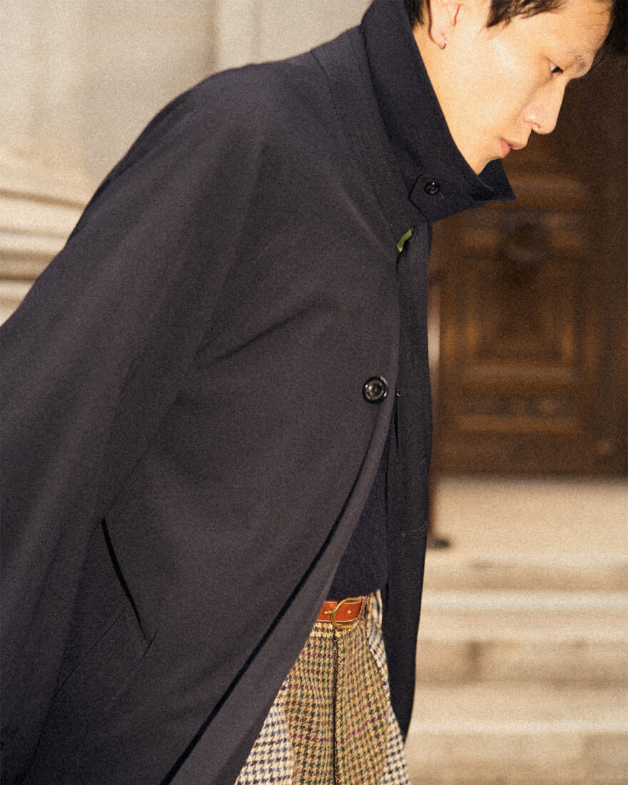 Aquascutum for JOURNAL STANDARD “EX BALMACHAN COAT“ 　 英国発のファッションブランド「Aquascutum (アクアスキュータム)」 JOURNAL STANDARD別注コート　ビジュアル２