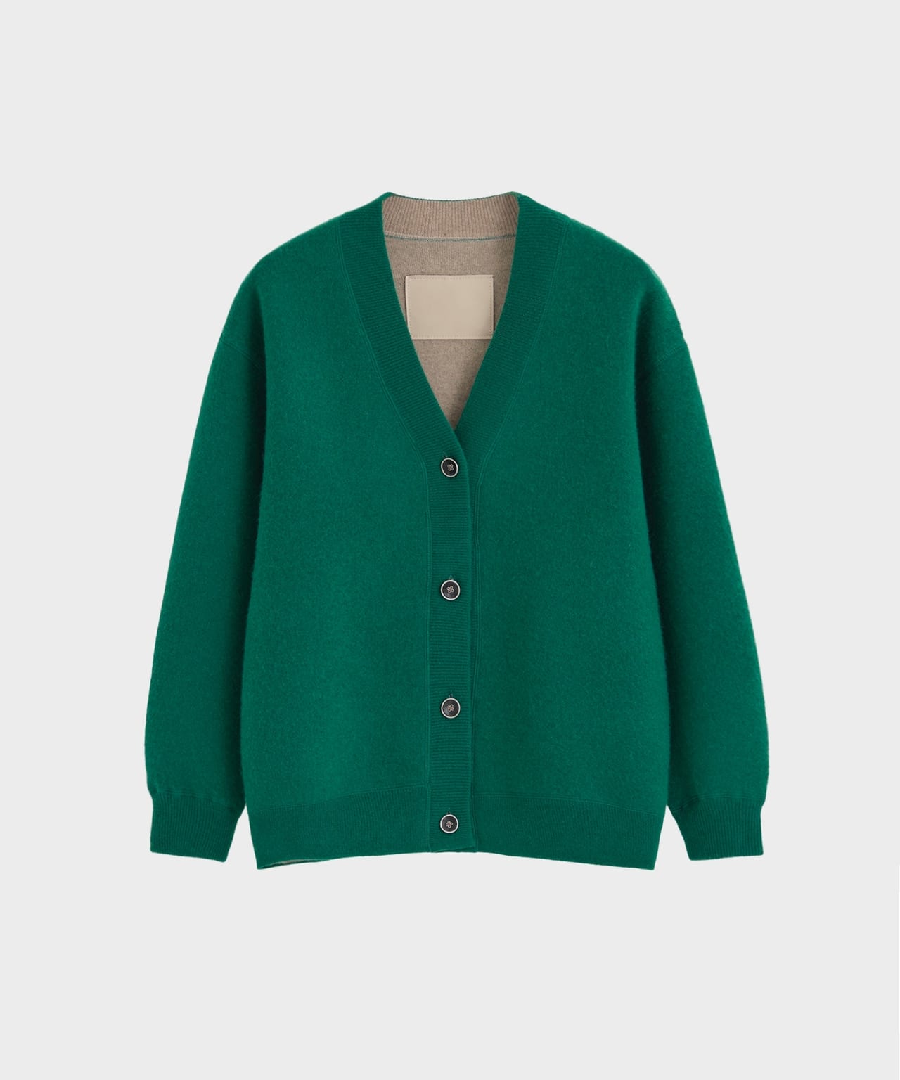 REVERSIBLE CARDIGAN green