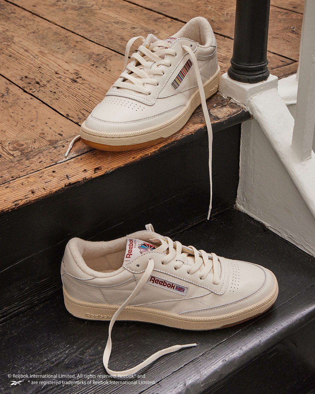 PAUL SMITH AND REEBOK COLLABORATE ON EXCLUSIVE CLUB C 85 COLLECTION ‘Paul Smith + Reebok CLUB C 85 VINTAGE’　リーボック　ポール・スミス コラボ　ビジュアル４