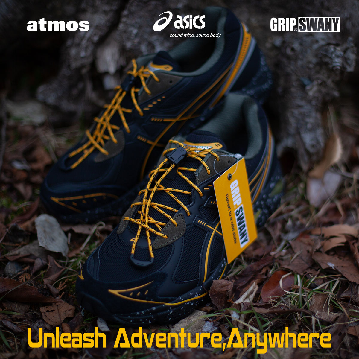 アシックス 「GRIP SWANY®」atmos別注 「ASICS SportStyle GT-2160」　メインビジュアル　スニーカー