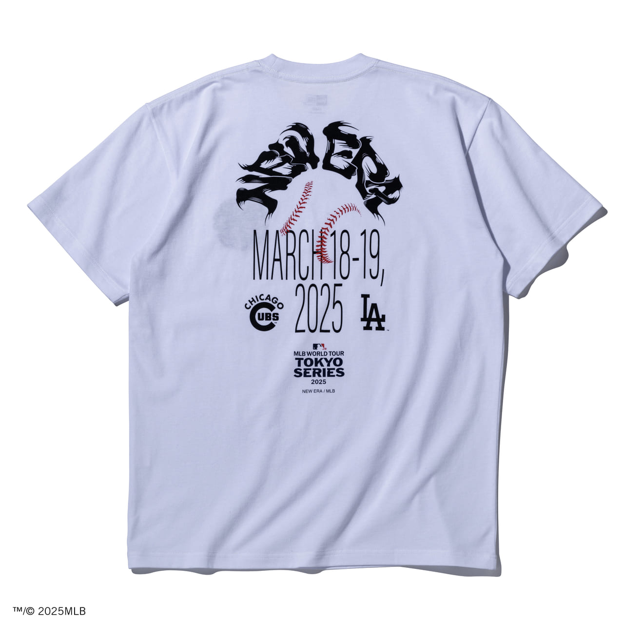 ニューエラ　MLB TOKYO SERIES 2025 Presented by Guggenheim 　記念　アイテム　Tシャツ　ホワイト　４　裏