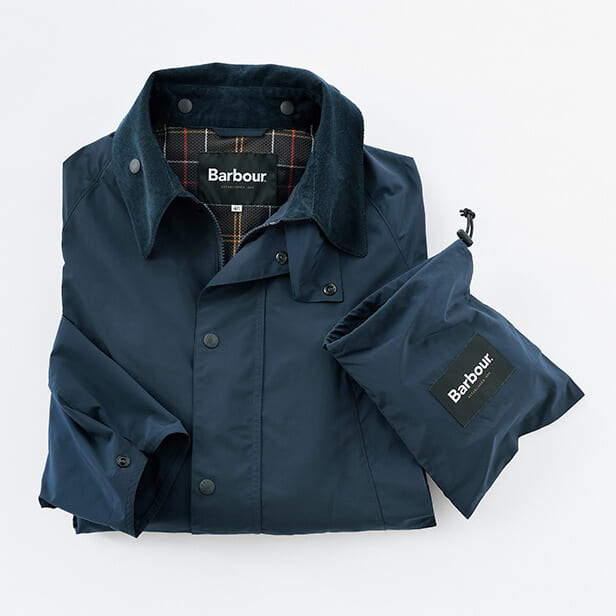 Barbour for TRAVEL COUTUREの パッカブルアウター「ビデイル」