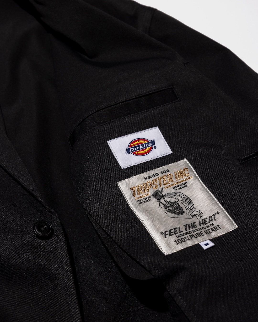 〈Dickies〉×「TRIPSTER」のコラボレーション　ジャケット　ブラック　裏地　ロゴ