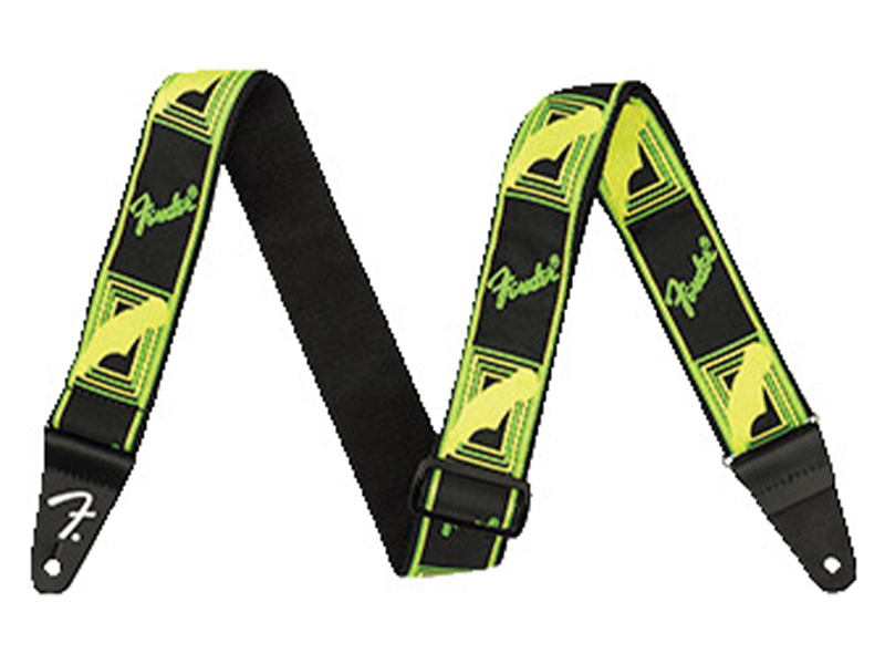 Fenderのギターストラップ Neon Monogrammed Strap