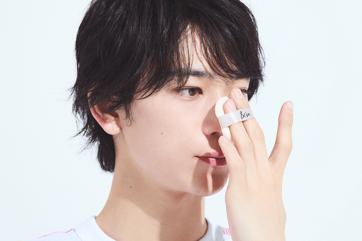 UVパウダーの使い方　鼻にも塗布